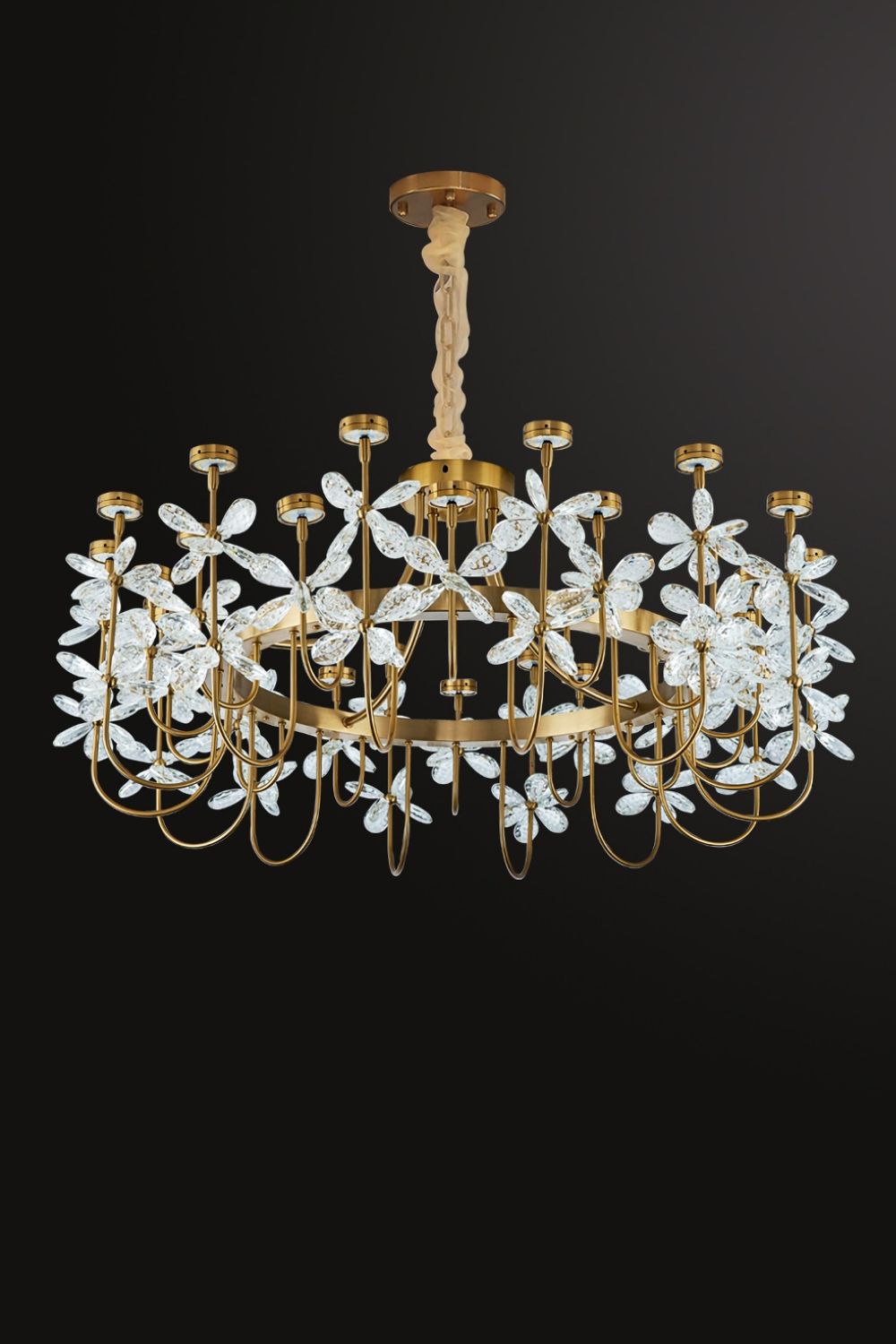 Olander flower crystal chandelier - everlamps