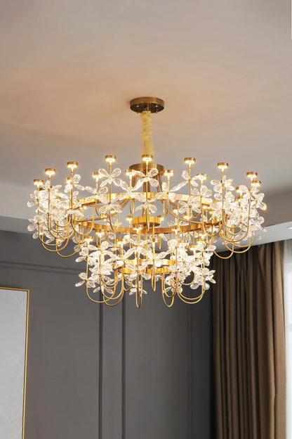 Olander flower crystal chandelier - everlamps
