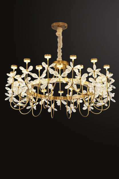 Olander flower crystal chandelier - everlamps