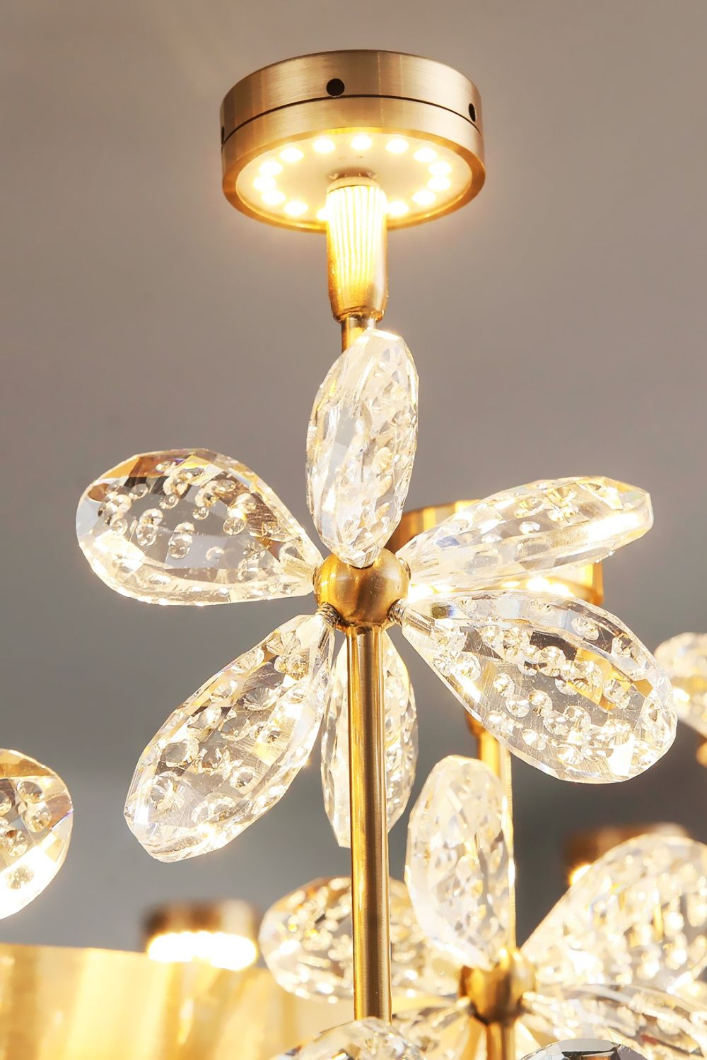 Olander flower crystal chandelier - everlamps
