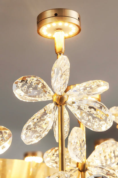 Olander flower crystal chandelier - everlamps
