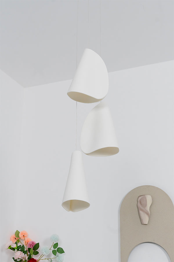 Organic Petal Translucent Bone China Pendant Light - view 21 | everlamps