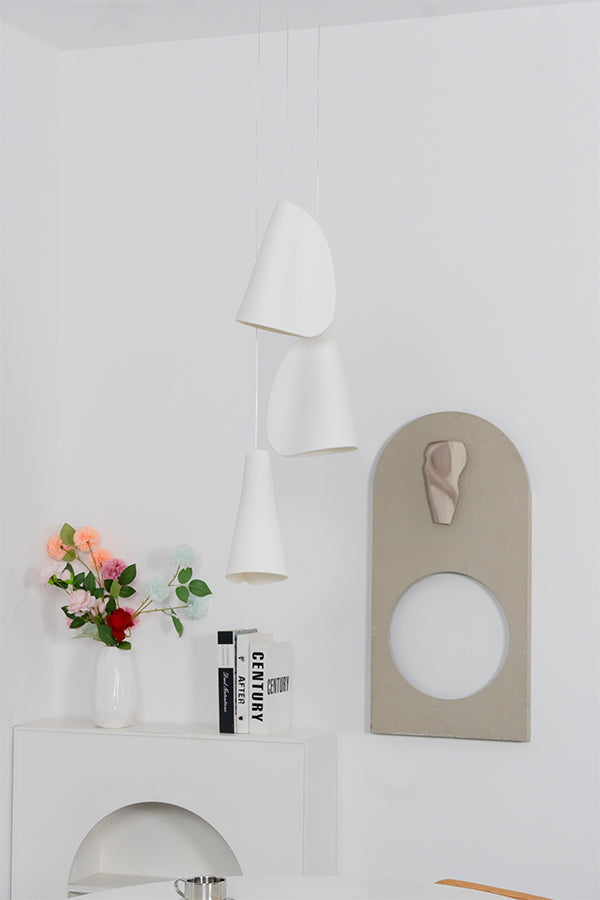 Organic Petal Translucent Bone China Pendant Light - view 19 | everlamps