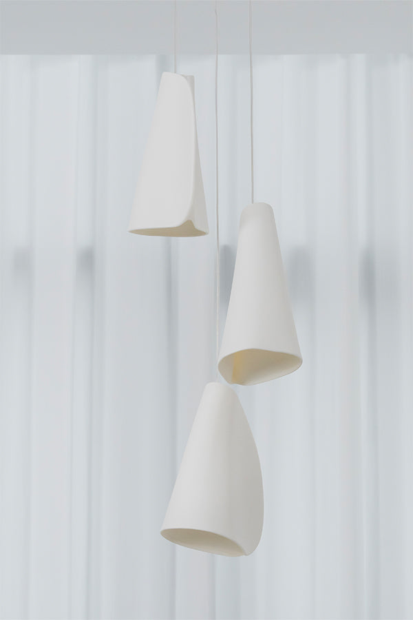Organic Petal Translucent Bone China Pendant Light - view 23 | everlamps