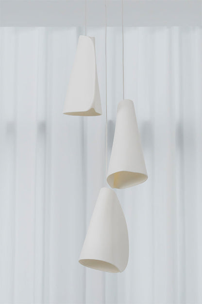 Organic Petal Translucent Bone China Pendant Light - view 23 | everlamps