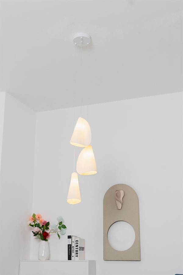Organic Petal Translucent Bone China Pendant Light - view 17 | everlamps