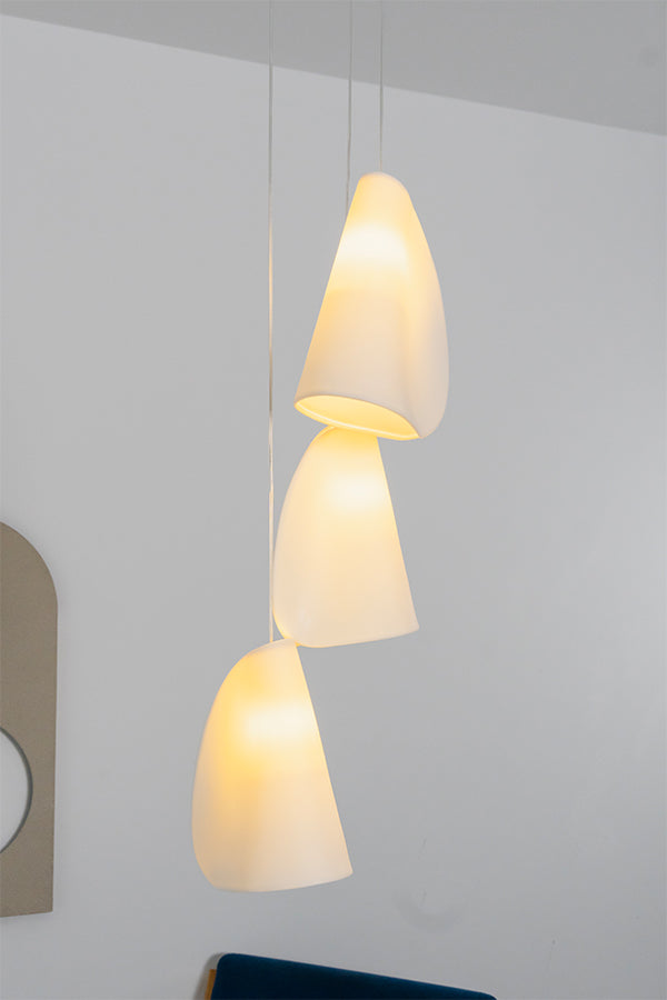 Organic Petal Translucent Bone China Pendant Light - view 16 | everlamps