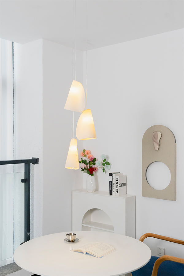Organic Petal Translucent Bone China Pendant Light - view 15 | everlamps