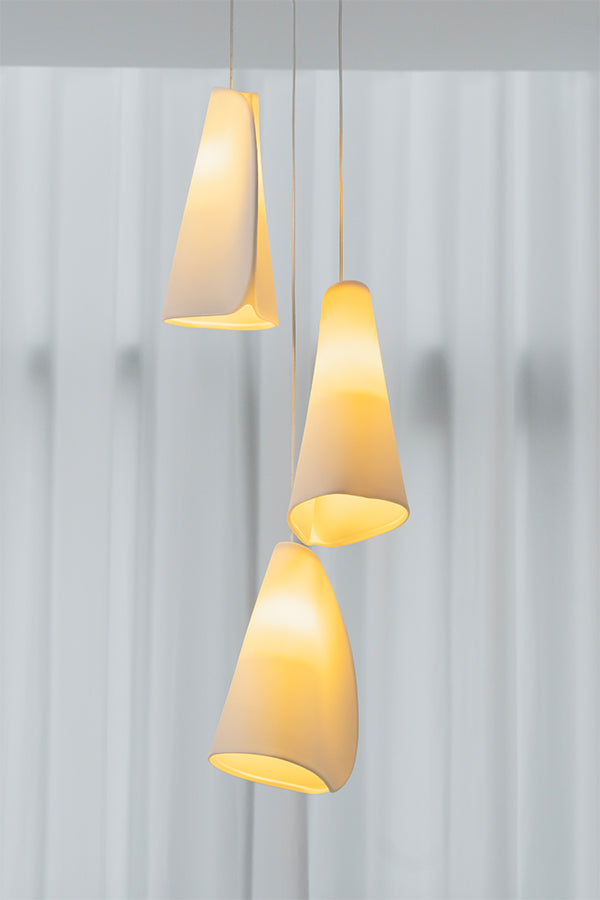 Organic Petal Translucent Bone China Pendant Light - view 10 | everlamps