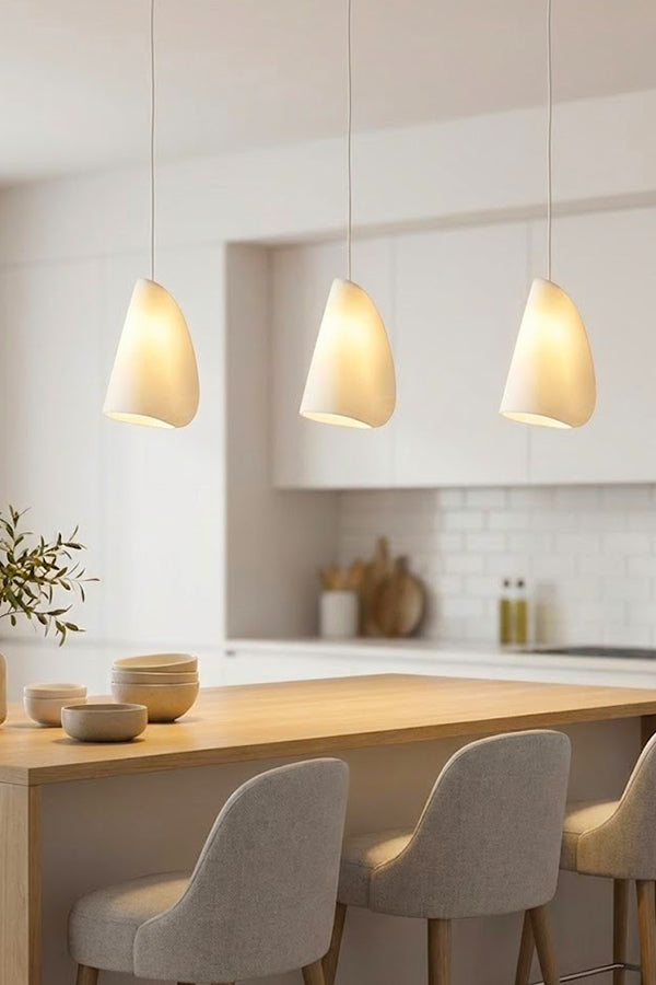 Organic Petal Translucent Bone China Pendant Light - view 13 | everlamps