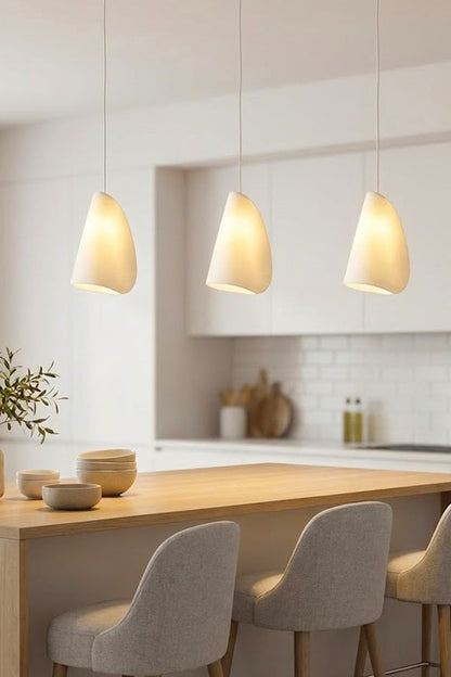 Organic Petal Translucent Bone China Pendant Light - view 13 | everlamps