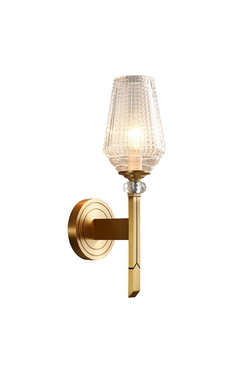 Orrefors Brass Wall Lamp - everlamps