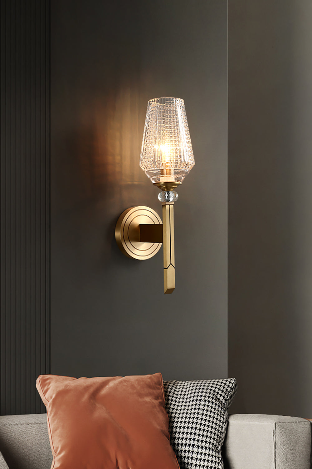 Orrefors Brass Wall Lamp - everlamps