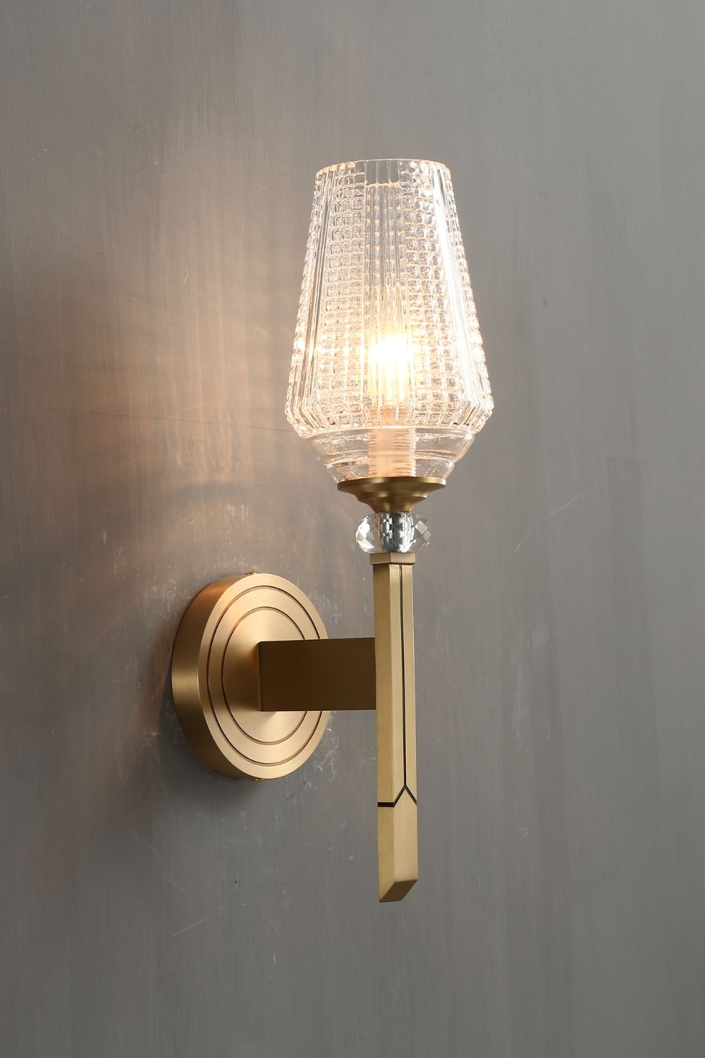Orrefors Brass Wall Lamp - everlamps