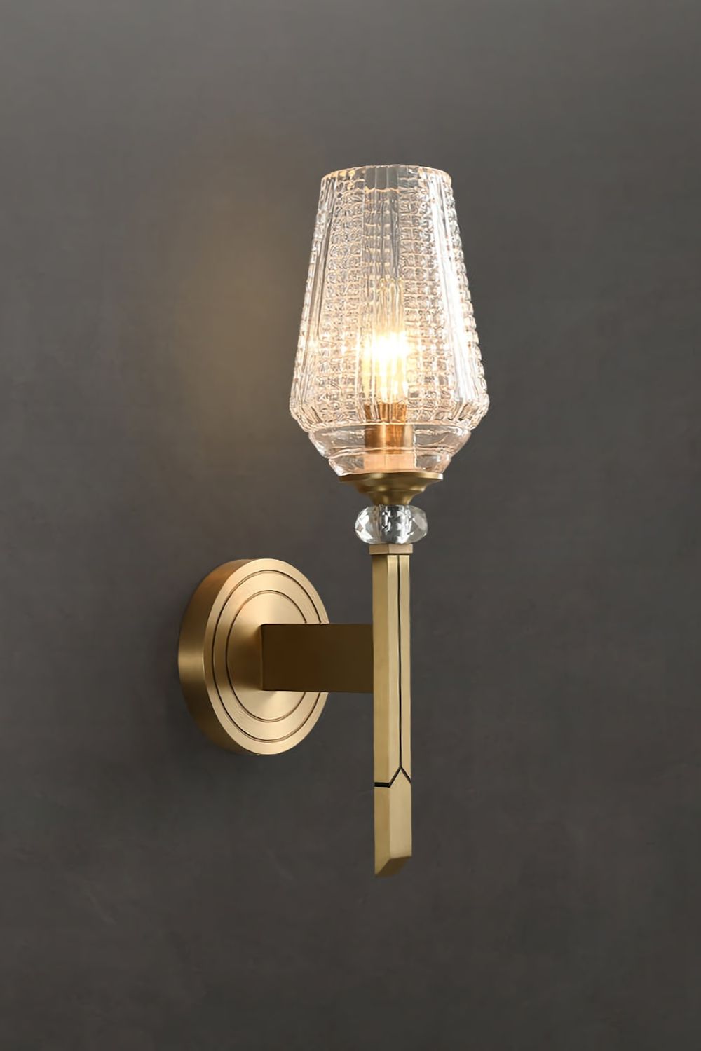 Orrefors Brass Wall Lamp - everlamps