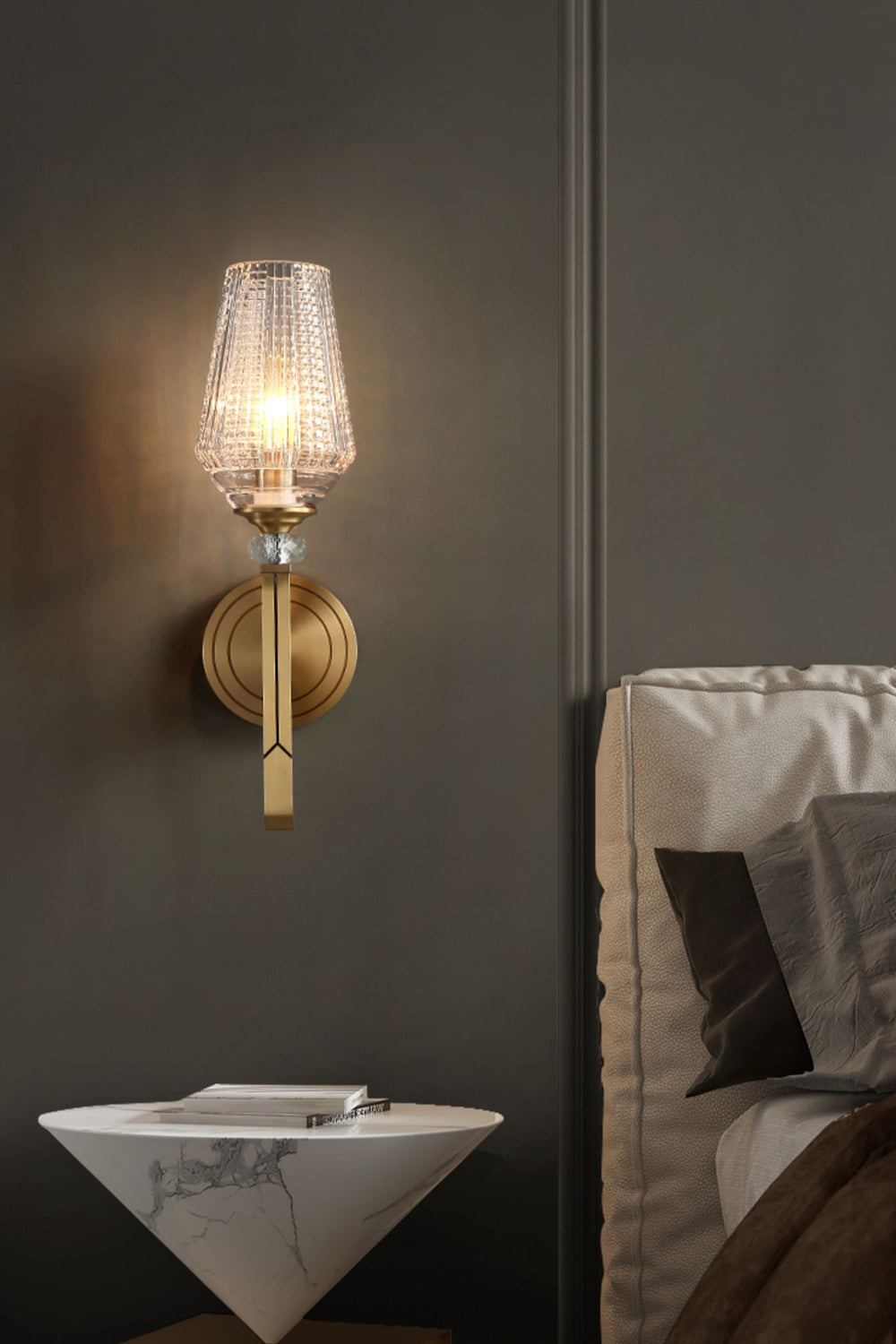 Orrefors Brass Wall Lamp - everlamps