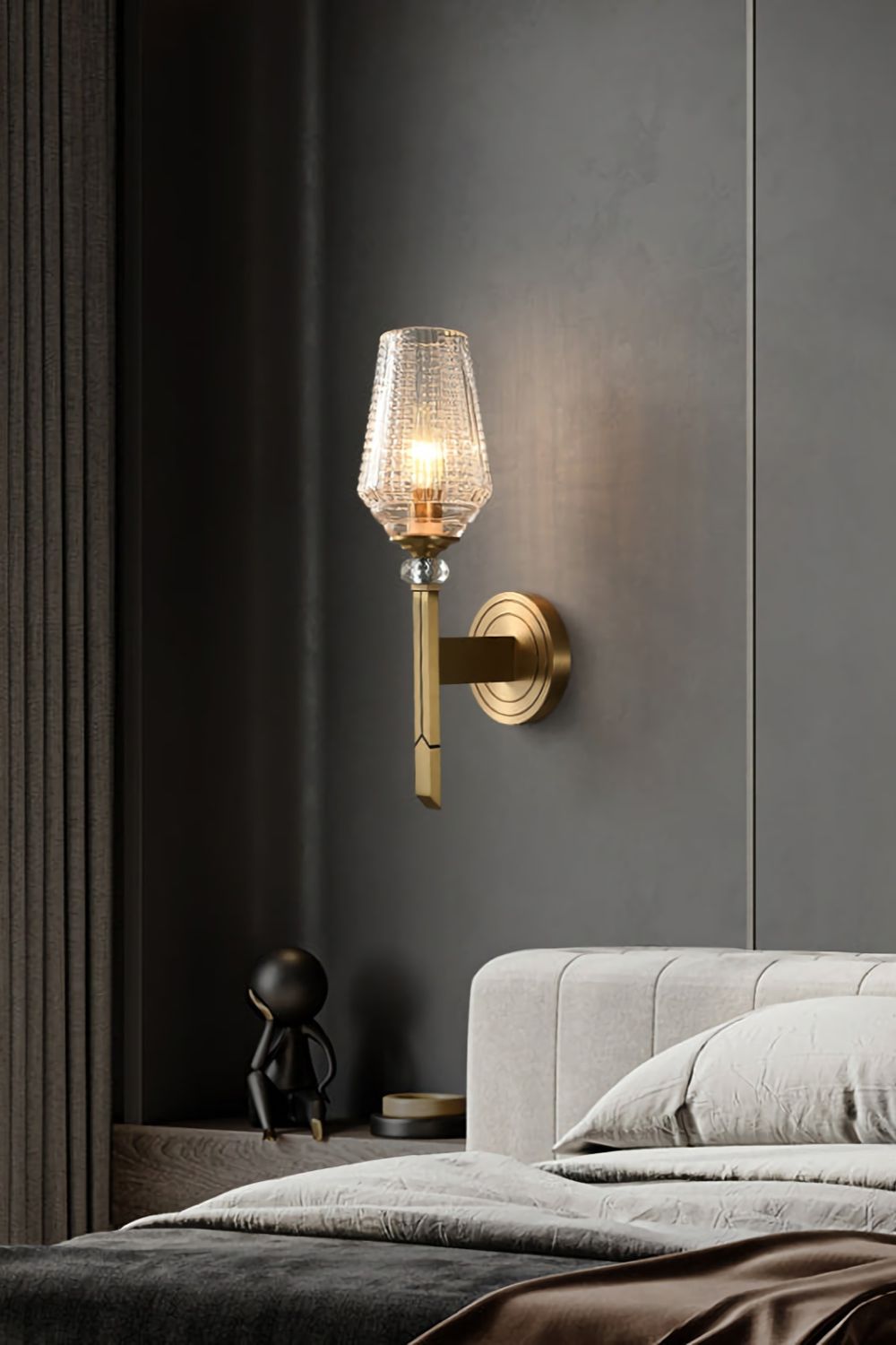 Orrefors Brass Wall Lamp - everlamps