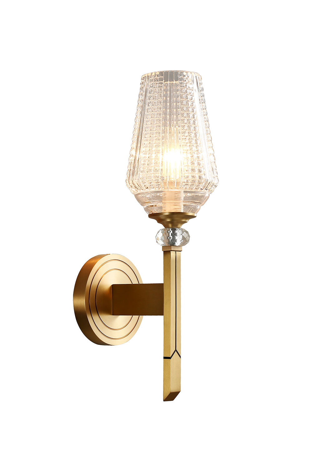 Orrefors Brass Wall Lamp - everlamps