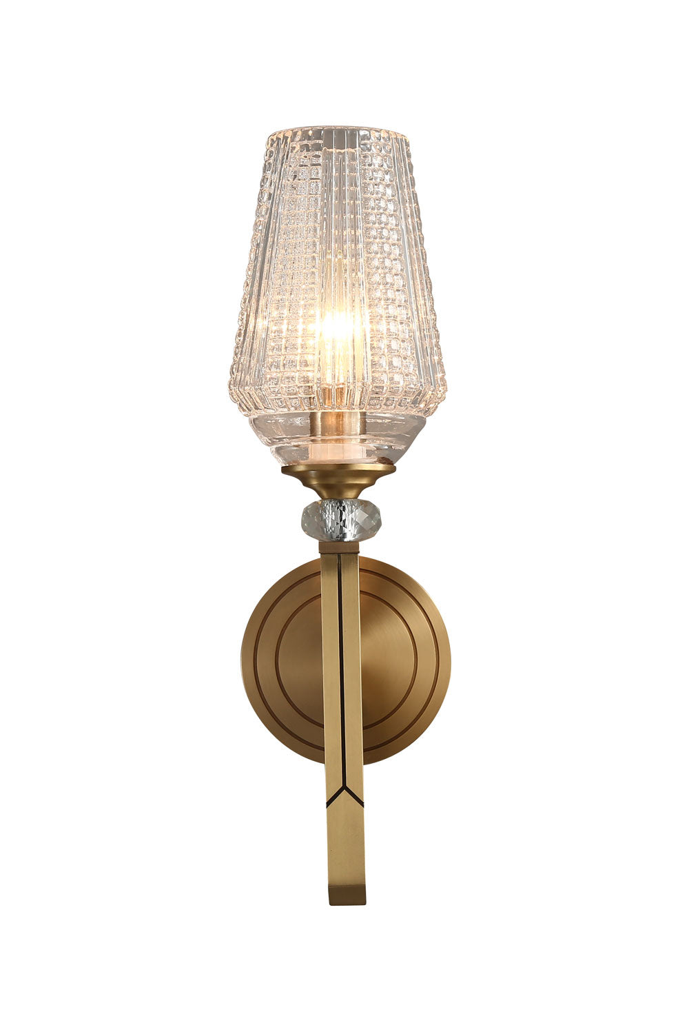 Orrefors Brass Wall Lamp - everlamps