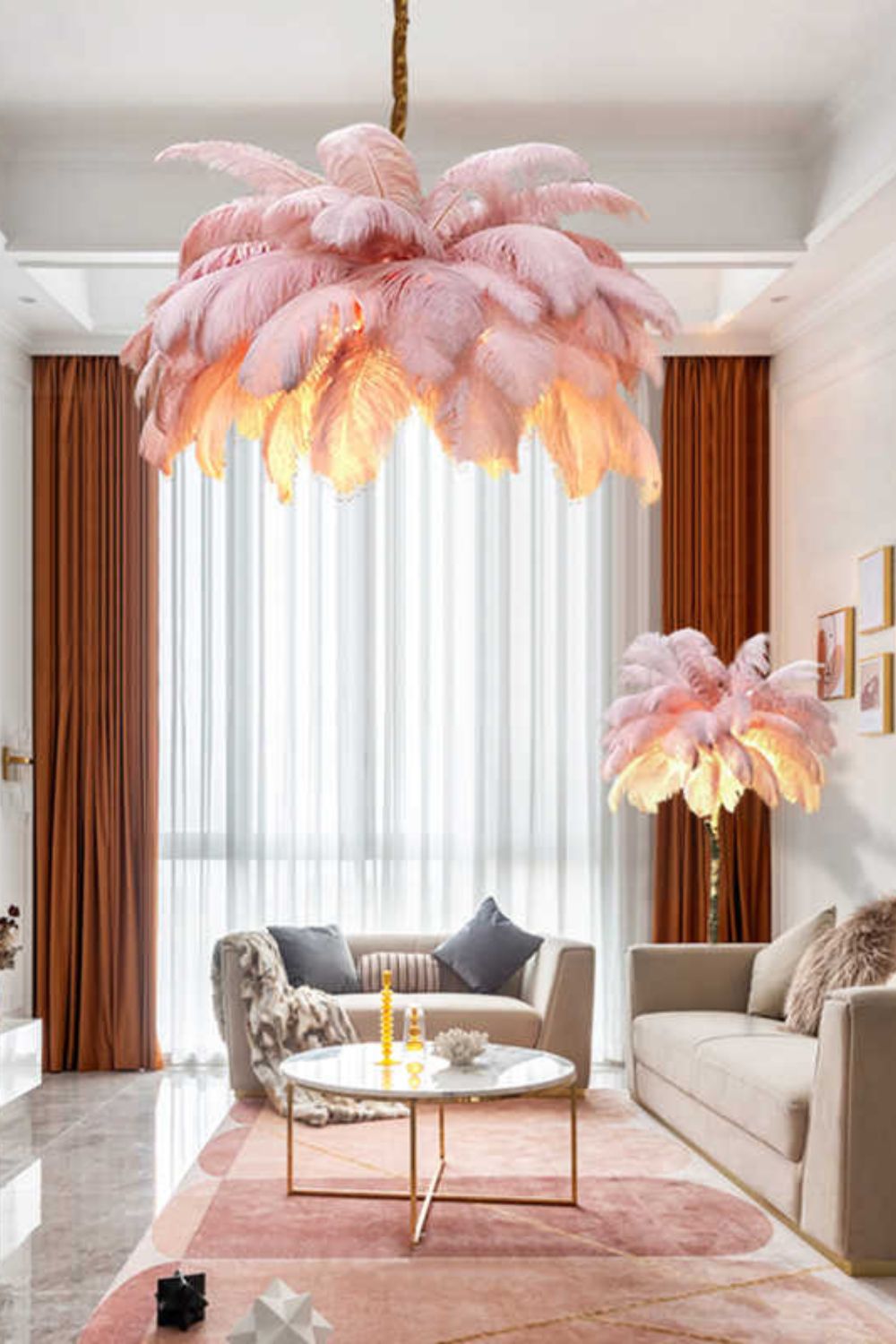 Ostrich Feather Chandeliers - everlamps