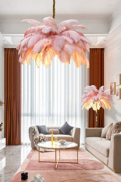 Ostrich Feather Chandeliers - everlamps