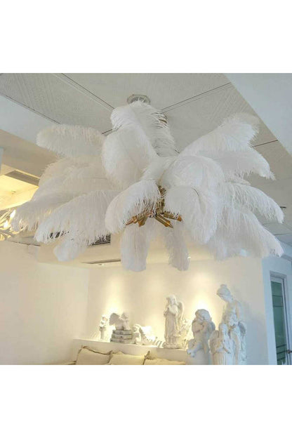 Ostrich Feather Chandeliers - everlamps
