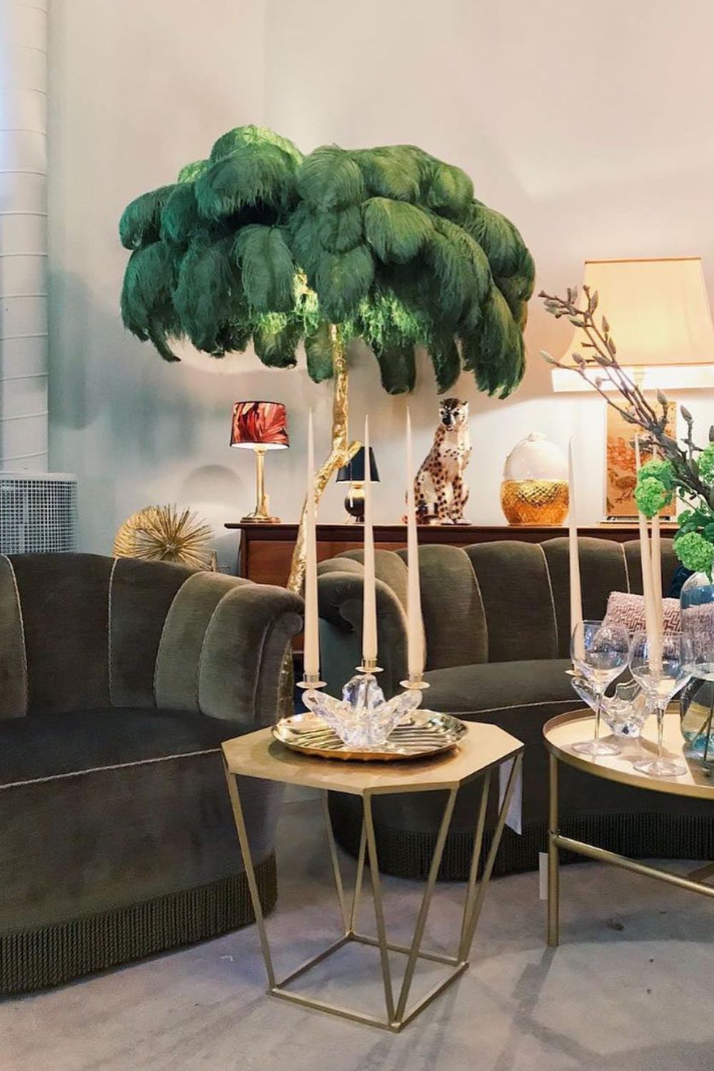 Ostrich Feather Floor Lamp - everlamps