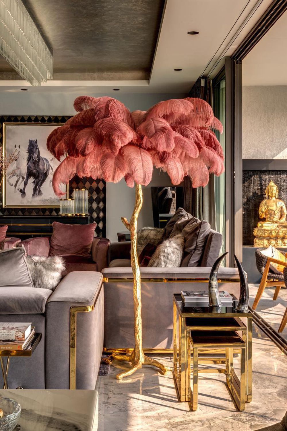 Ostrich Feather Floor Lamp - everlamps