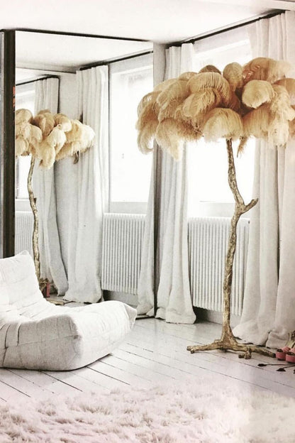 Ostrich Feather Floor Lamp - everlamps