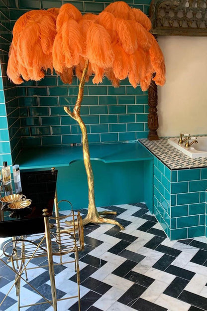 Ostrich Feather Floor Lamp - everlamps