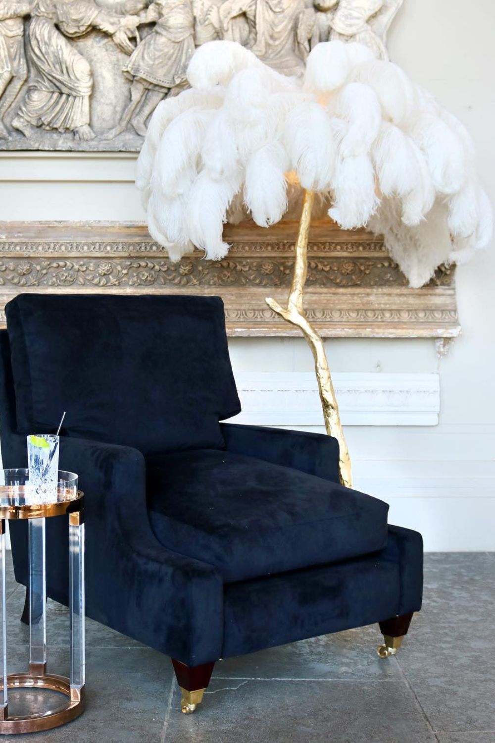 Ostrich Feather Floor Lamp - everlamps