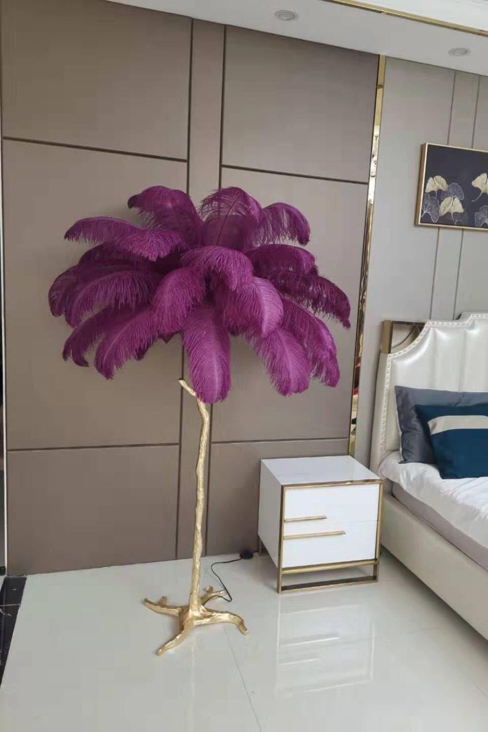 Ostrich Feather Floor Lamp - everlamps