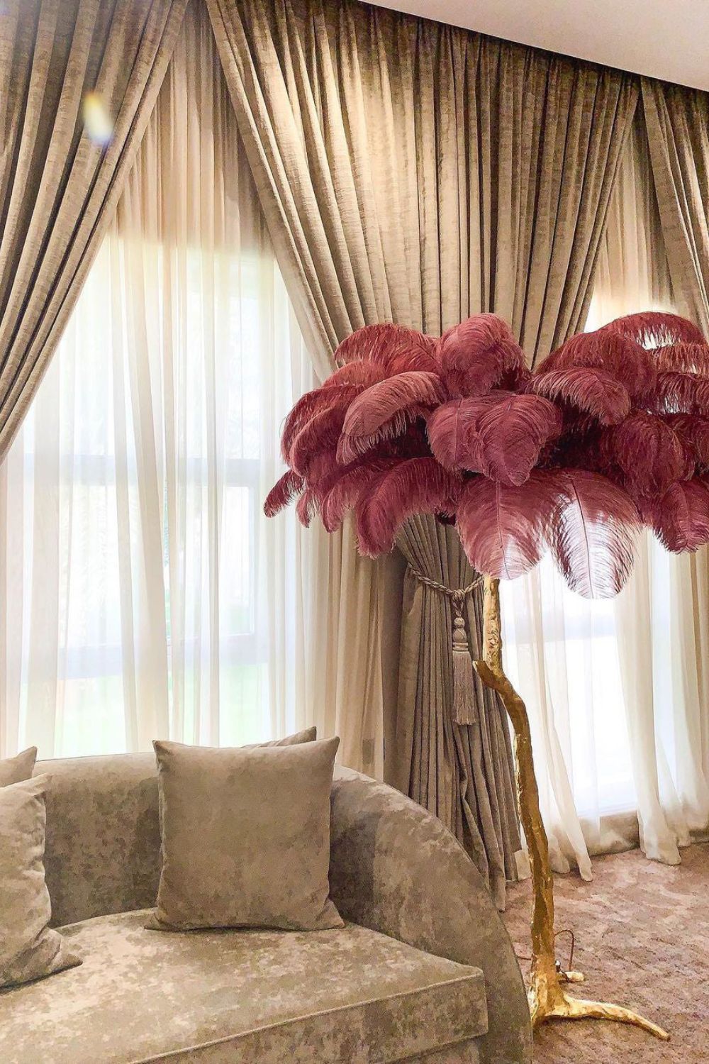 Ostrich Feather Floor Lamp - everlamps