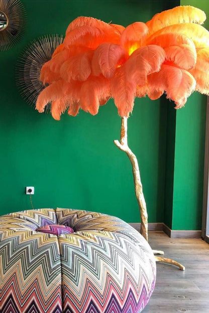 Ostrich Feather Floor Lamp - everlamps
