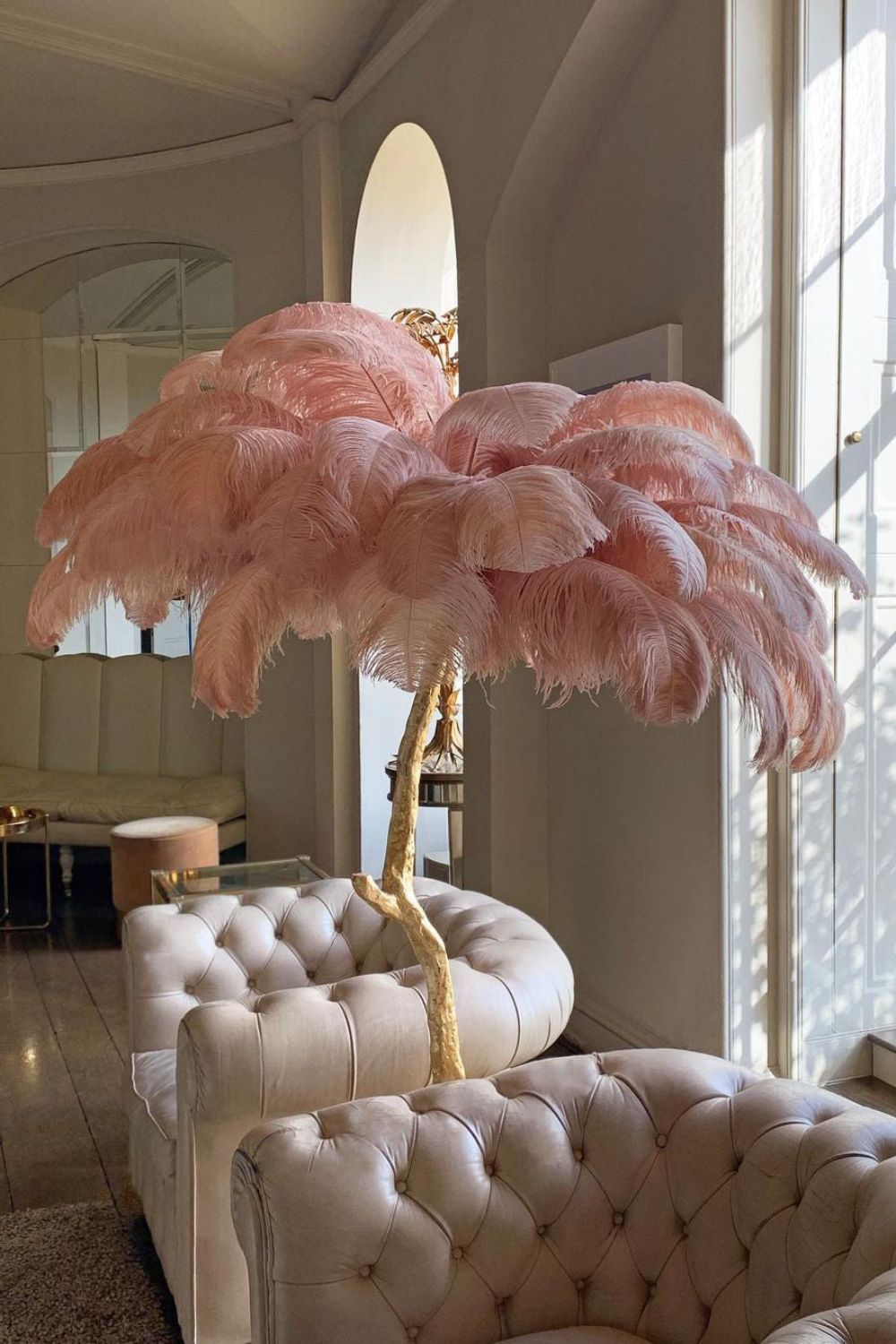 Ostrich Feather Floor Lamp - everlamps