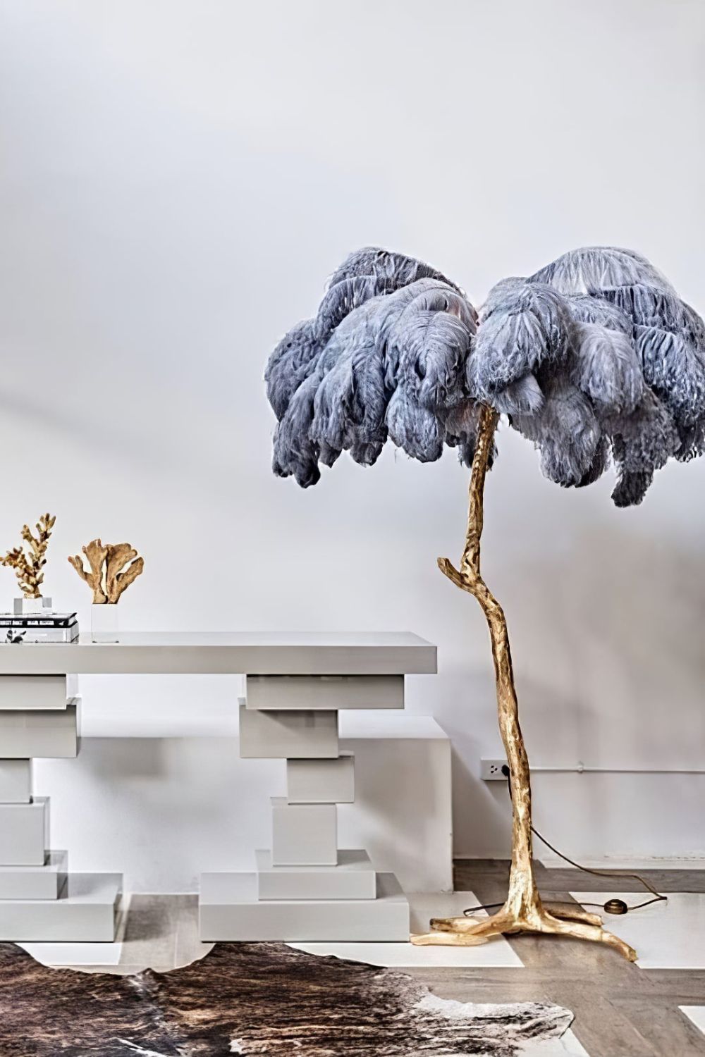Ostrich Feather Floor Lamp - everlamps