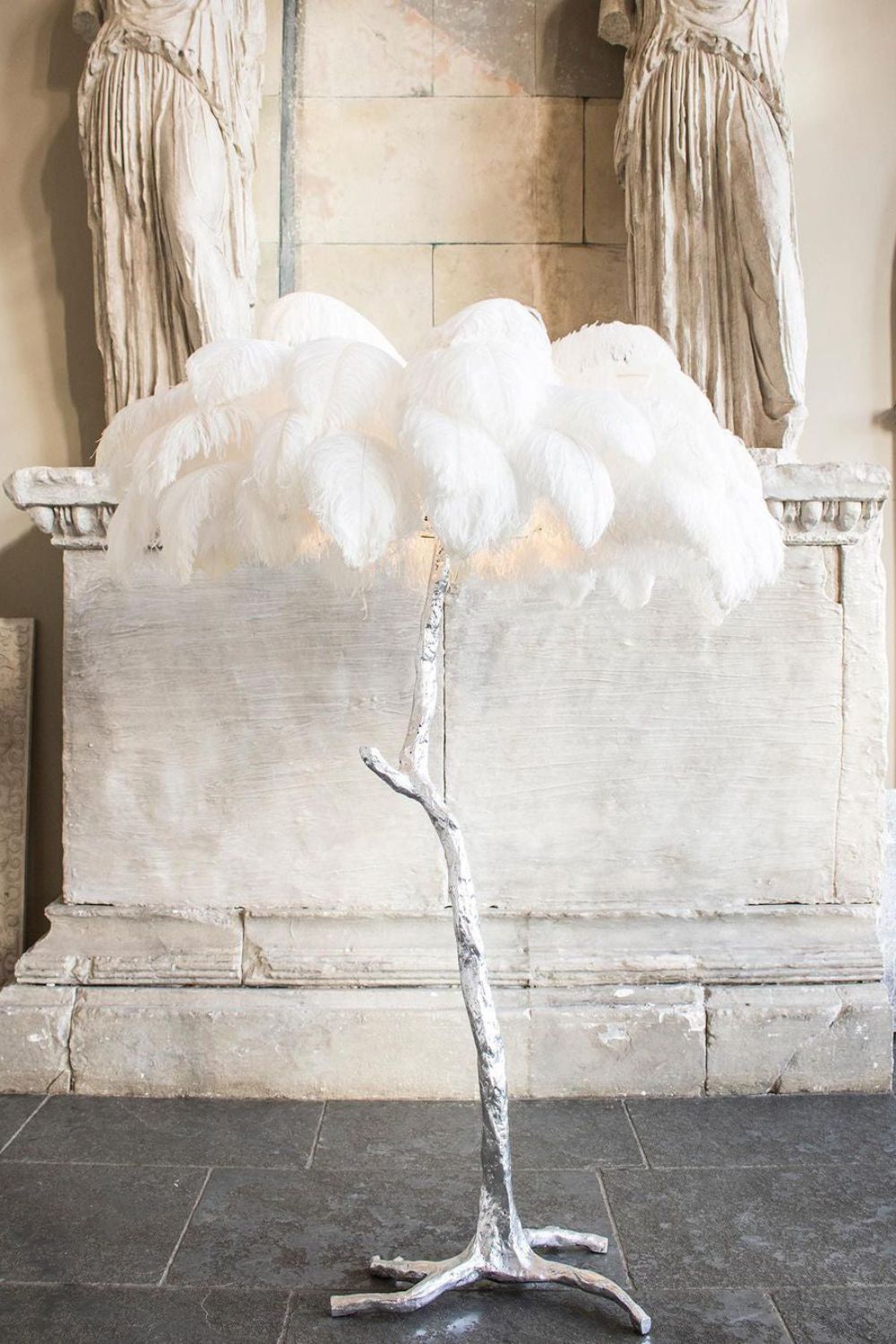 Ostrich Feather Floor Lamp - everlamps