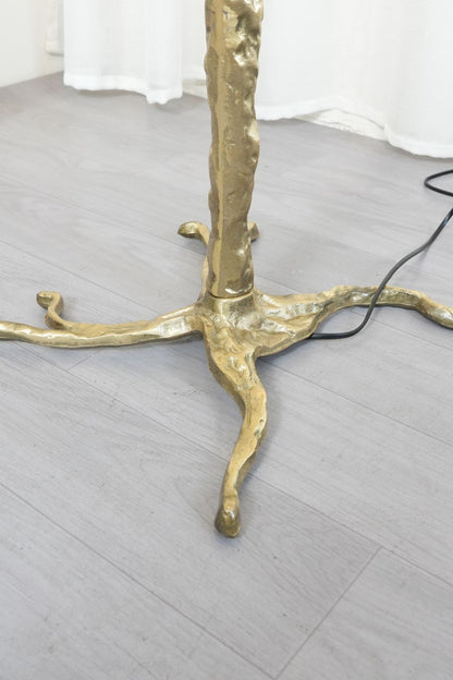 Brass Ostrich Feather Floor Lamp