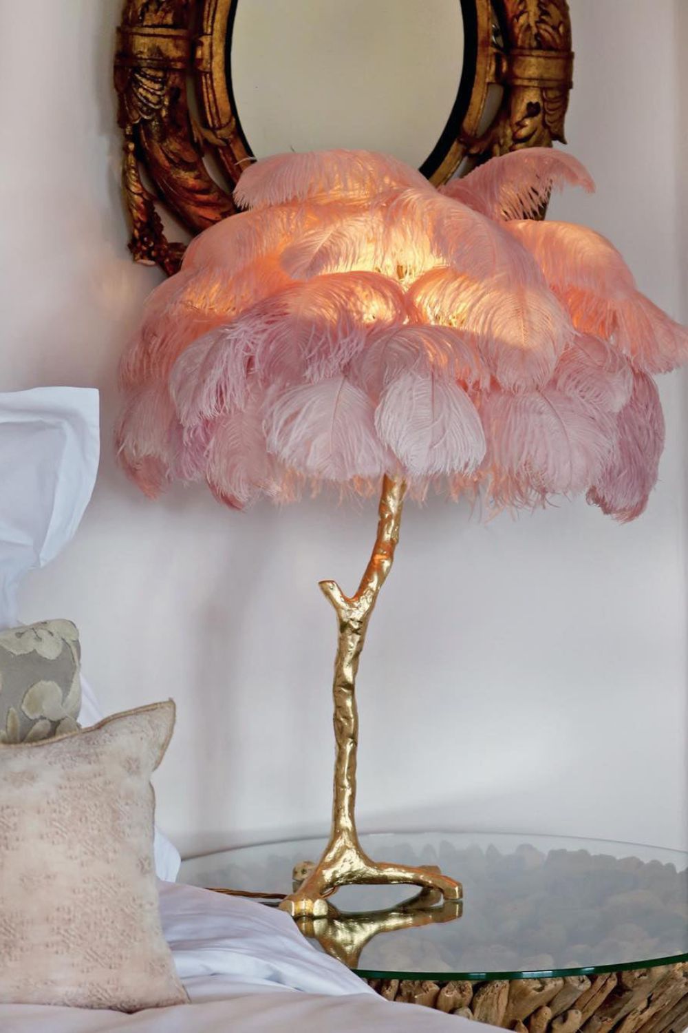 Ostrich Feather Table Lamp - everlamps