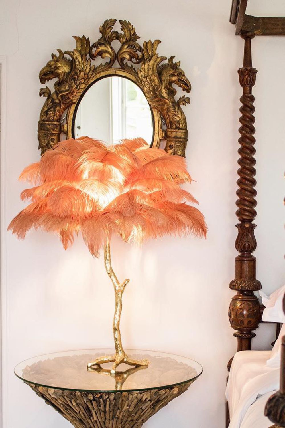 Ostrich Feather Table Lamp - everlamps