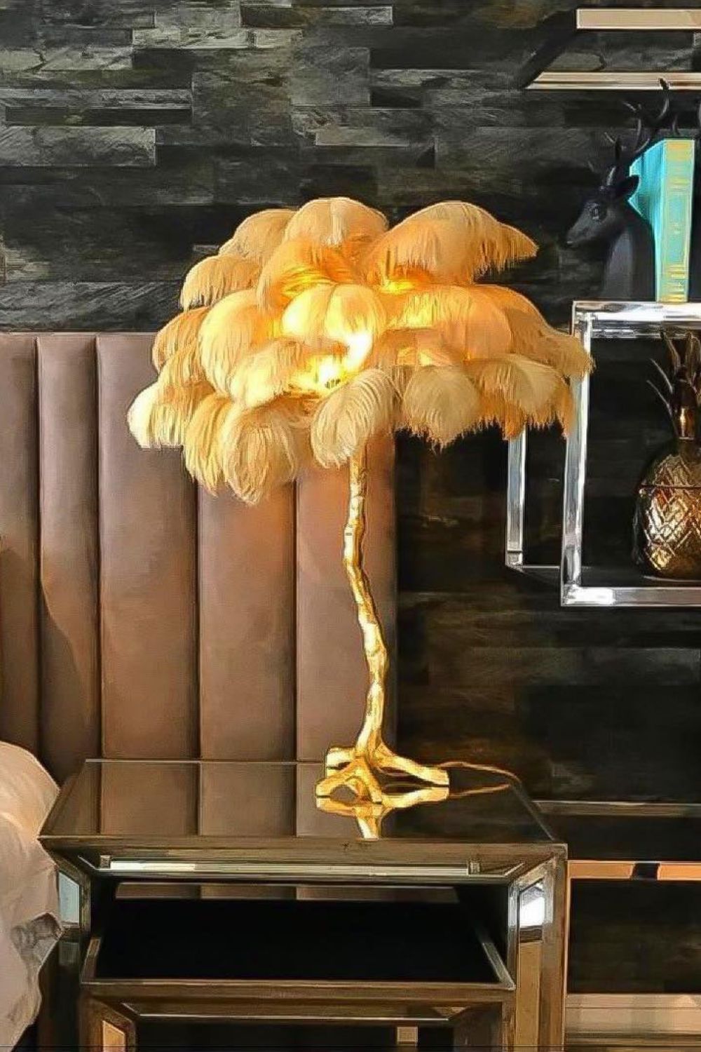 Ostrich Feather Table Lamp - everlamps