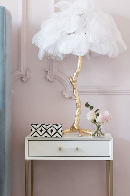 Ostrich Feather Table Lamp - everlamps