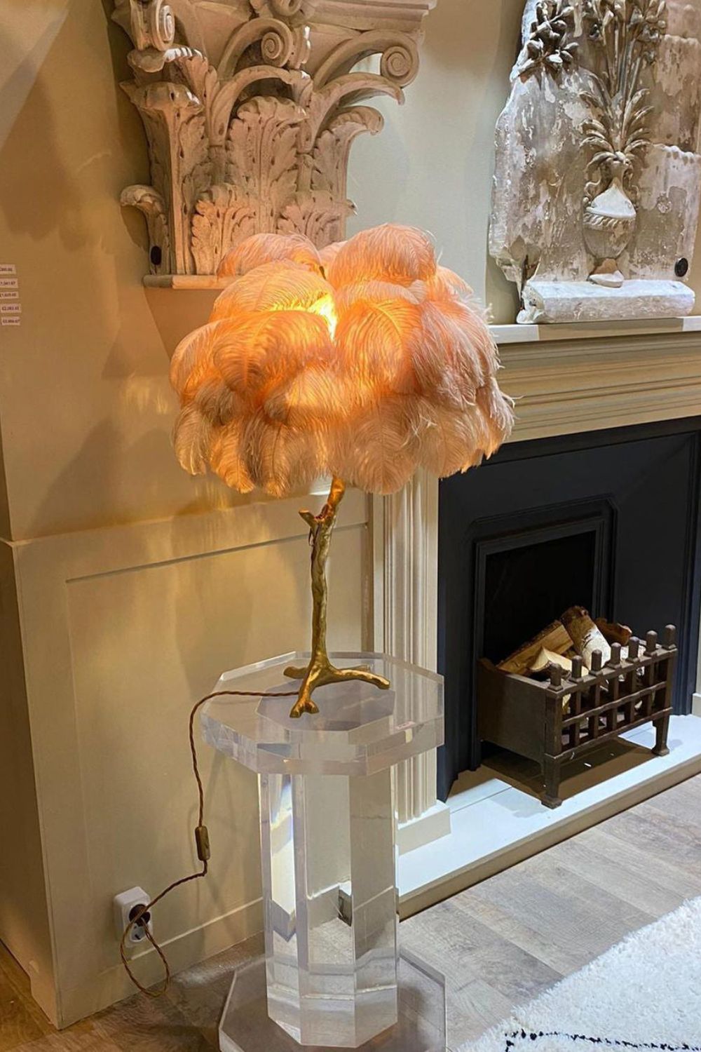 Ostrich Feather Table Lamp - everlamps