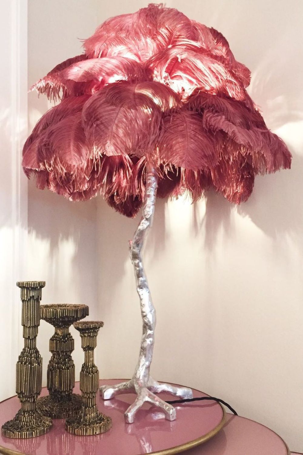 Ostrich Feather Table Lamp - everlamps