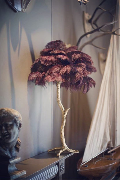 Ostrich Feather Table Lamp - everlamps