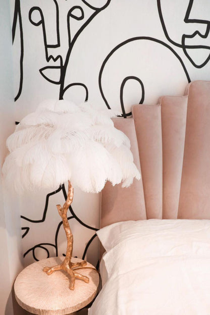 Ostrich Feather Table Lamp - everlamps