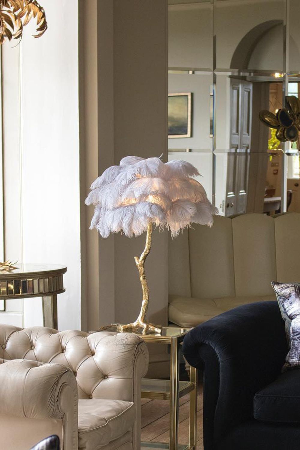 Ostrich Feather Table Lamp - everlamps