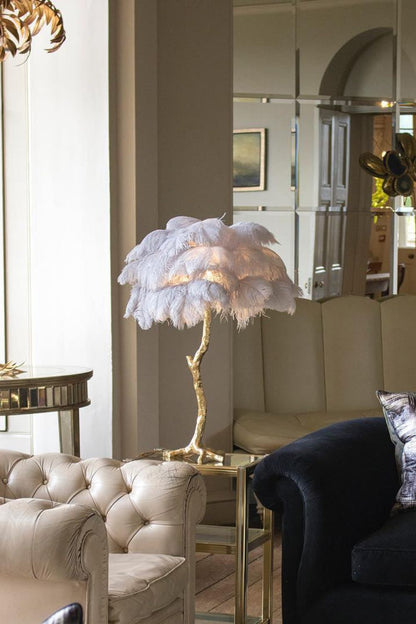Ostrich Feather Table Lamp - everlamps