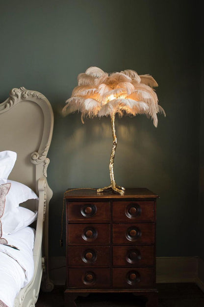 Ostrich Feather Table Lamp - everlamps