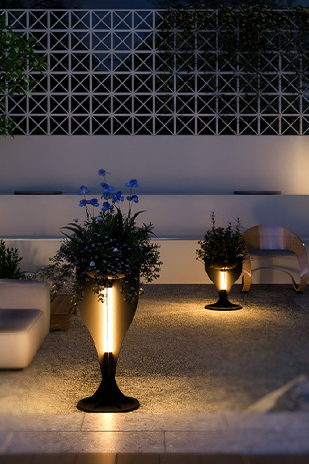 Outdoor Flower Stand Lamp - view 4 | everlamps